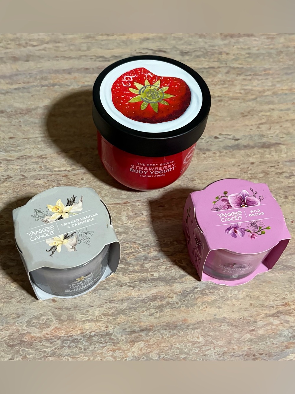 The Body Shop Strawberry Body Yogurt Moisturizer, Wild Orchid & Smoked Vanilla